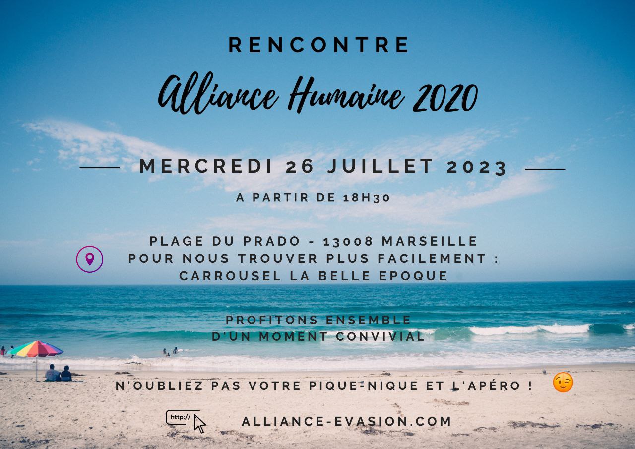 BOUCHESDURHÔNE (13) Rencontre Alliance Humaine le 26 juillet 2023