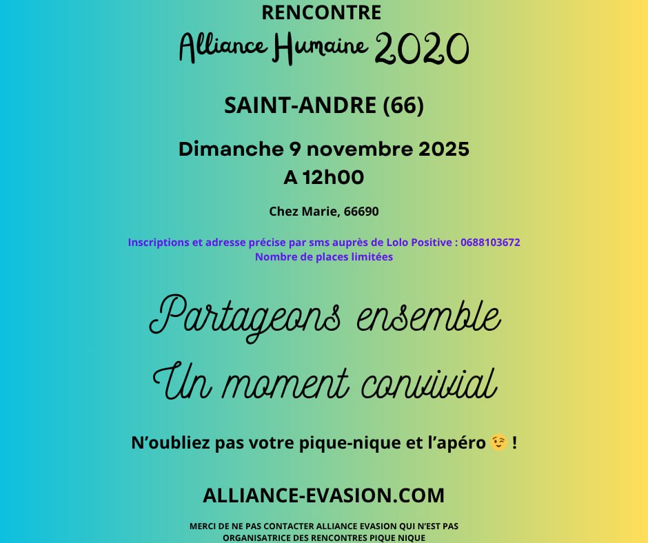 SAINT-ANDRÉ (66) - Rassemblement Alliance Humaine le 9 novembre 2025
