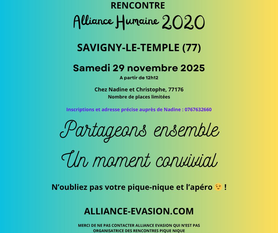 SAVIGNY-LE-TEMPLE (77) - Rassemblement Alliance Humaine le 29 novembre 2025