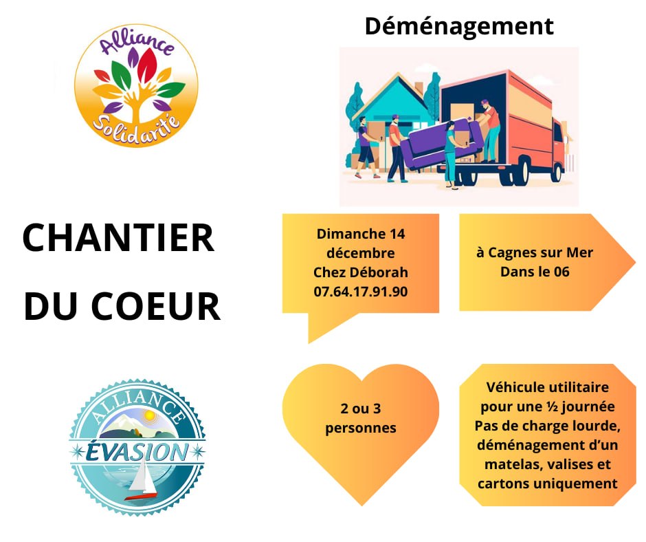 Chantier du cœur à Cagnes-sur-mer le 14 décembre 2025