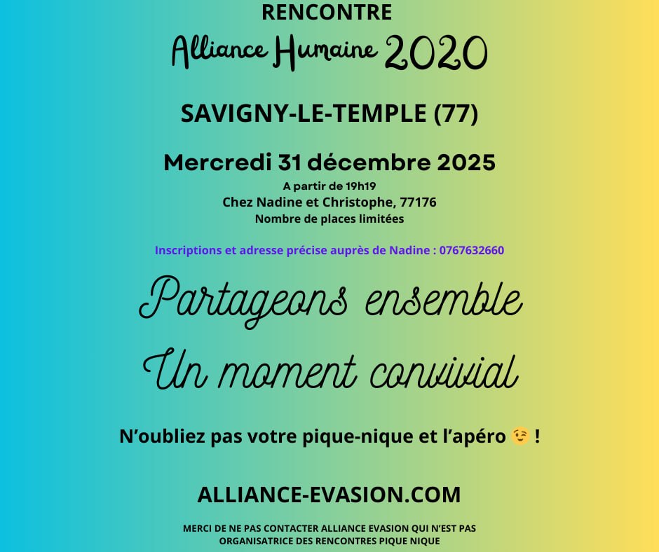 SAVIGNY-LE-TEMPLE (77) - Rassemblement Alliance Humaine le 31 décembre 2025