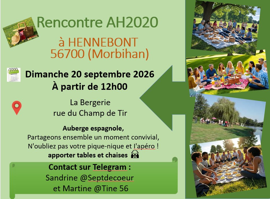 HENNEBONT (56700) - Rassemblement Alliance Humaine le 20 septembre 2026