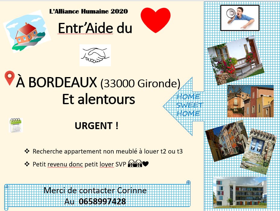 Entr’aide du ❤️ à Bordeaux et alentours (33000)