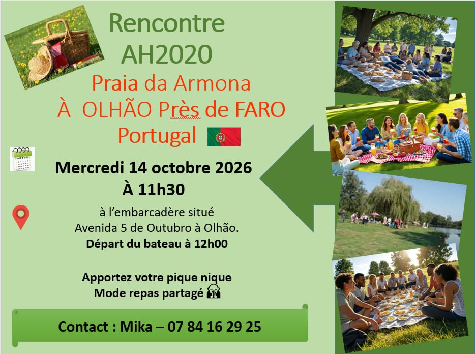 PRAIA DA ARMONA - OLHÃO (PORTUGAL 🇵🇹) - Rassemblement Alliance Humaine le 14 octobre 2026