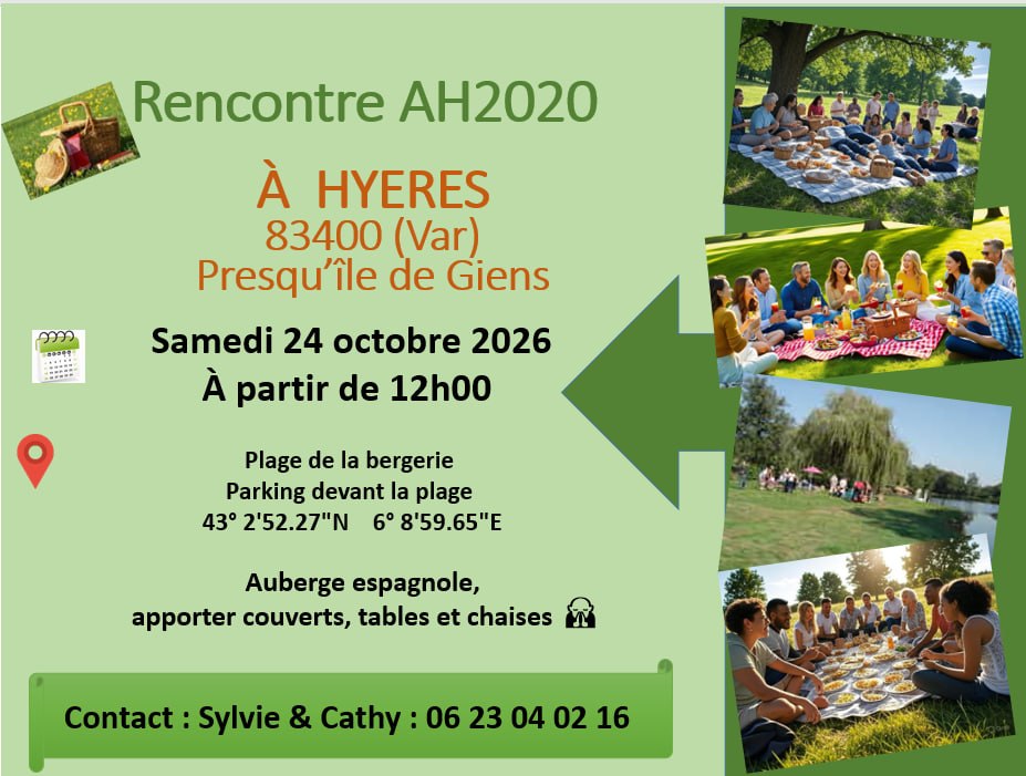 HYÈRES - PRESQU’ÎLE DE GIEN (83400) - Rassemblement Alliance Humaine le 24 octobre 2026