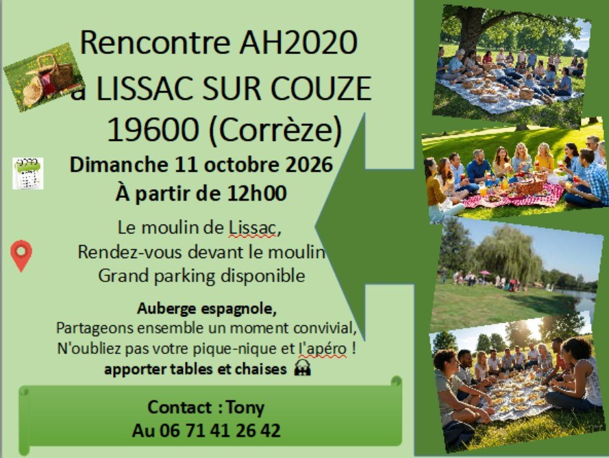LISSAC-SUR-COUZE (19) - Rassemblement Alliance Humaine le 11 octobre 2026