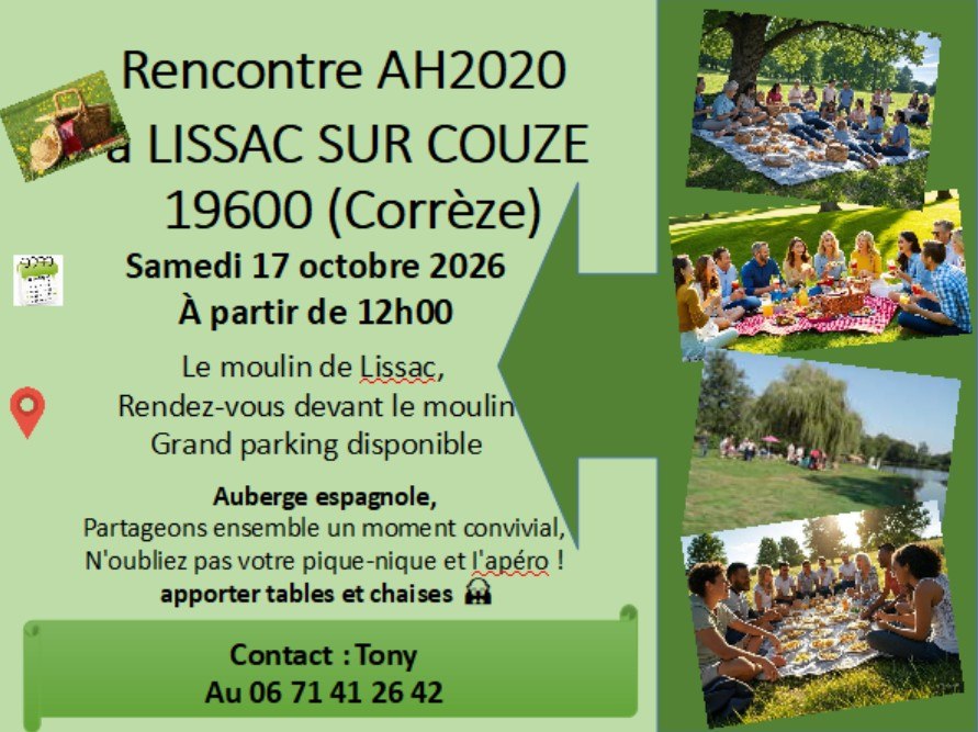 LISSAC-SUR-COUZE (19) - Rassemblement Alliance Humaine le 17 octobre 2026